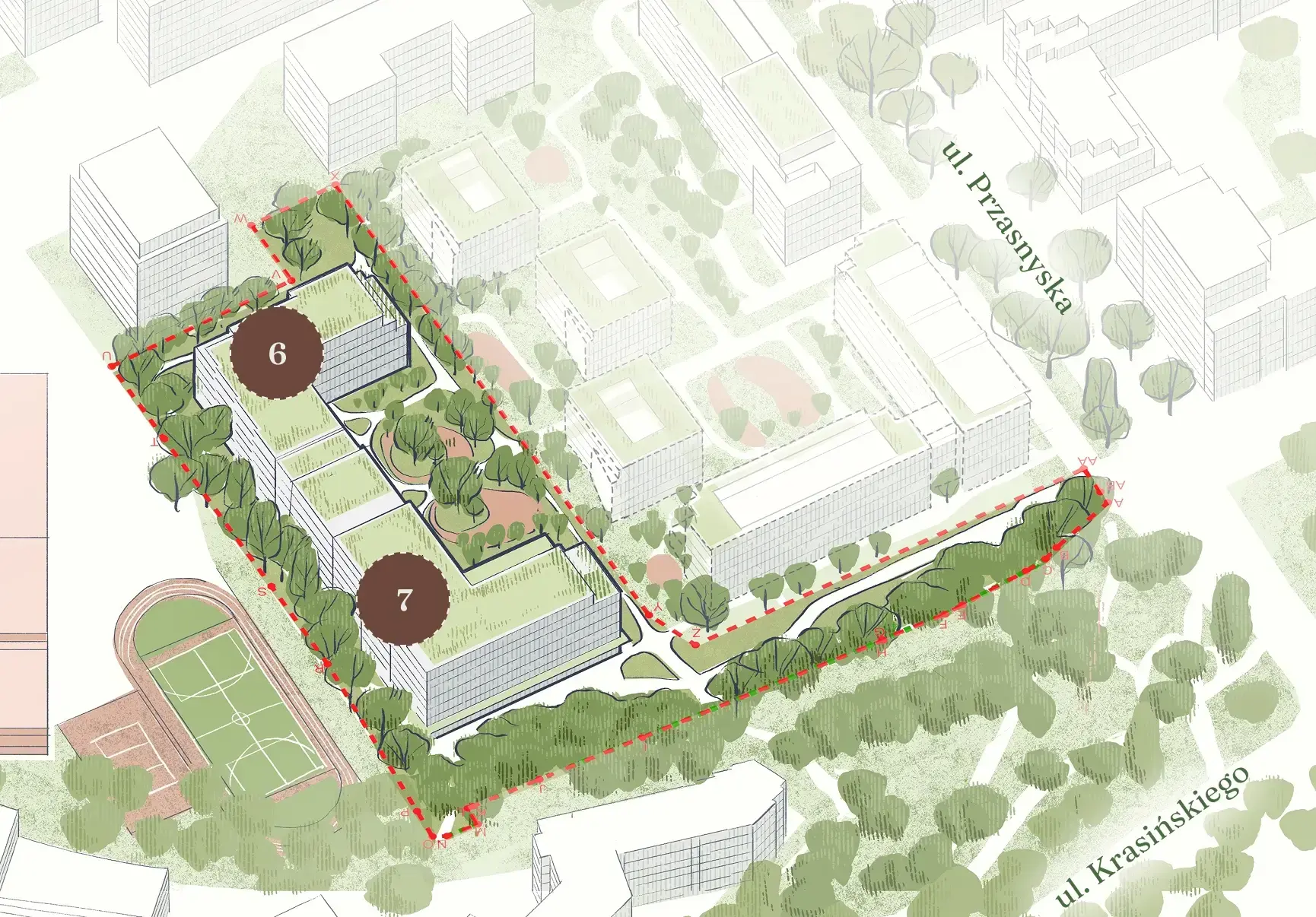 Skala budynków Przasnyska 6b